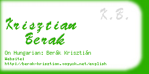 krisztian berak business card